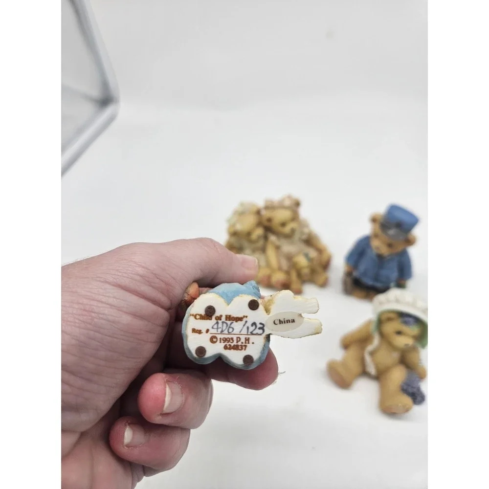 Lot Of 5 Vintage Cherished Teddies Bear Figurines